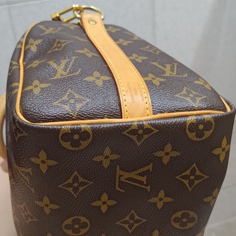 全配LV經典老花波士頓speedy25可手提斜肩單肩-2