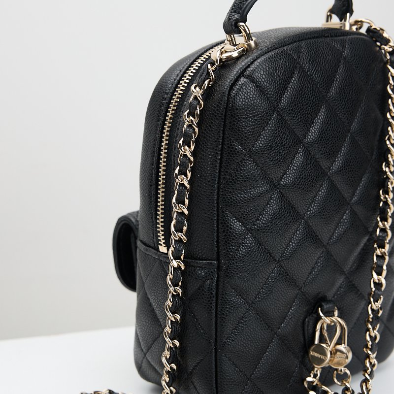 Chanel mini backpack小書包/黑金牛-11