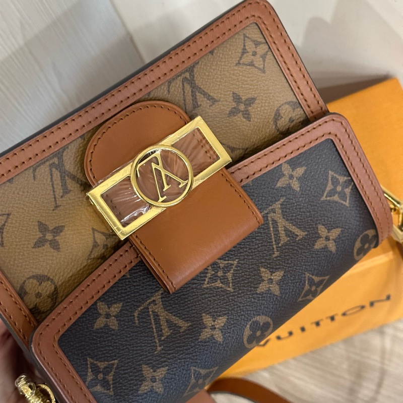 全新閒置帶膜🈶️購證🌟#LV #達芙妮 #小號 #dauphine #老花-13