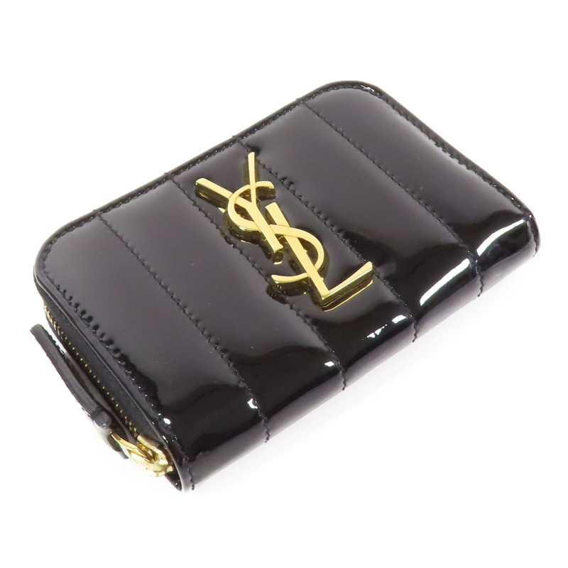 SAINT LAURENT 漆皮皮革Card Case金扣卡片套-2