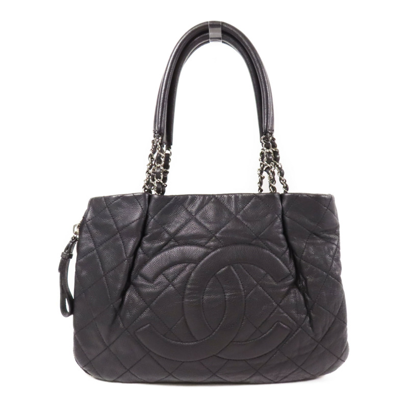 CHANEL 牛皮皮革Shoulder Bag銀扣肩背袋-0