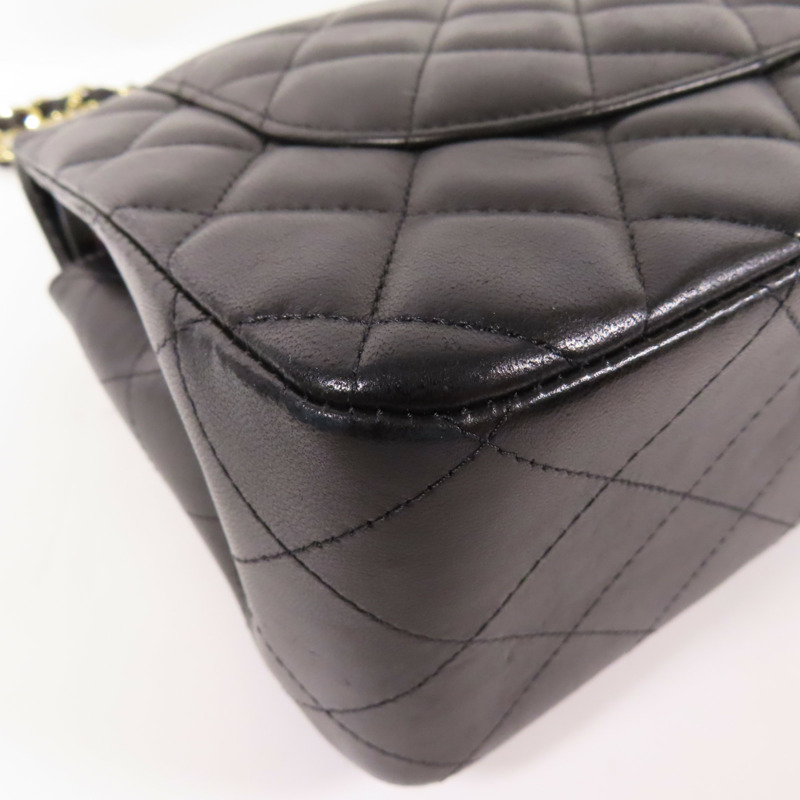 CHANEL 羊皮皮革Large Classic金扣鏈帶肩背袋-7