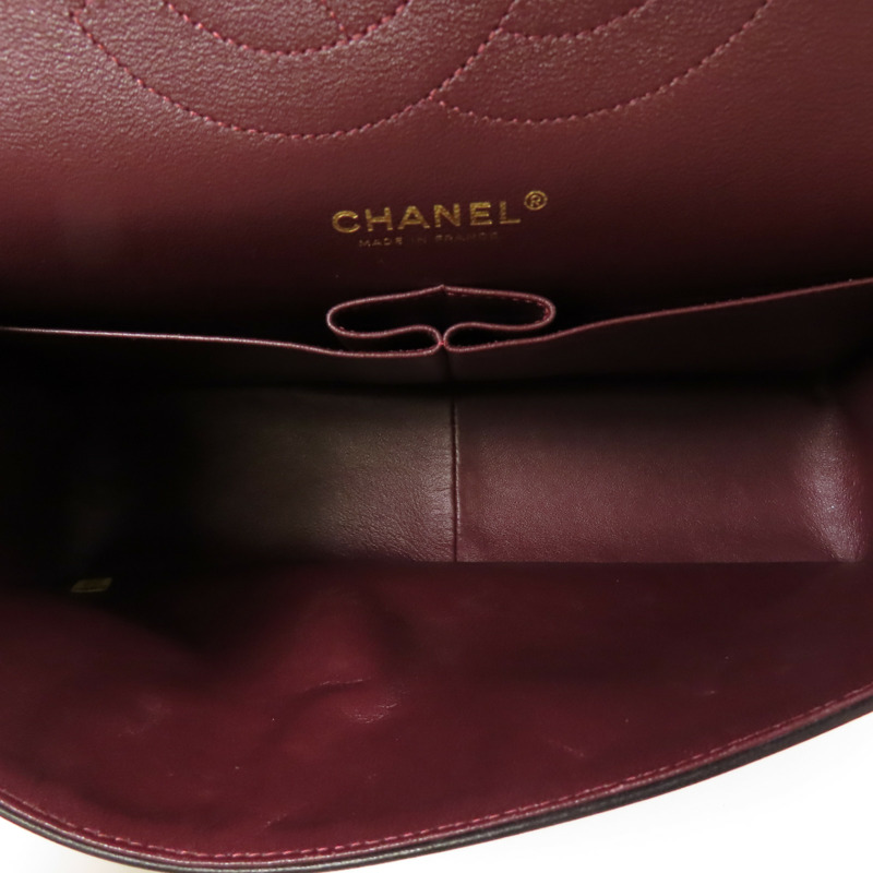 CHANEL 羊皮皮革Large Classic金扣鏈帶肩背袋-9