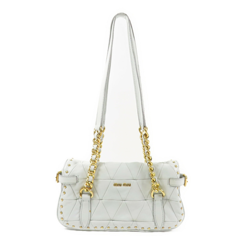 Miu Miu 牛皮皮革Shoulder Bag金扣肩背袋-1