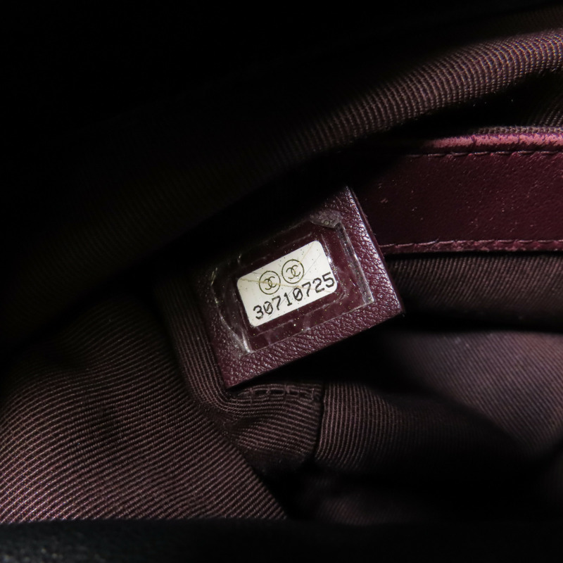 CHANEL 羊皮皮革Chain Shoulder金扣鏈帶肩背袋-11
