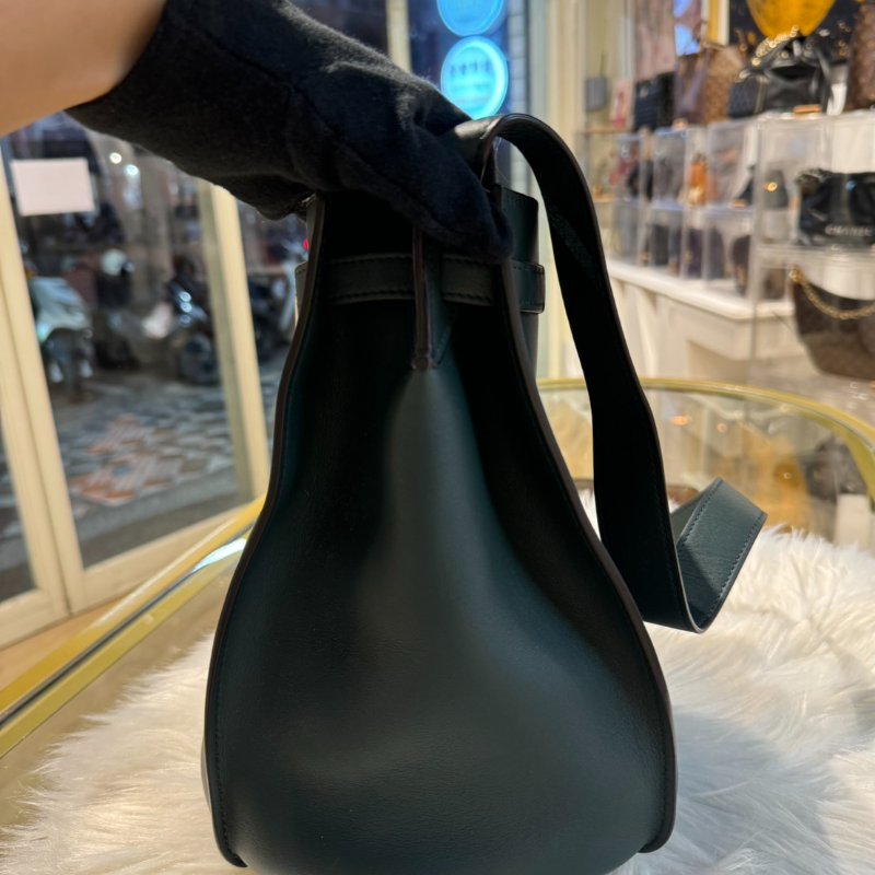 CELINE Big Bag Nano Bucket 墨綠色水桶包斜背手提包-2
