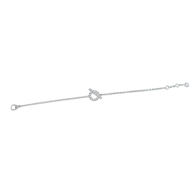 HERMES FINESSE 18K 白金鑽石手鍊 SH-2