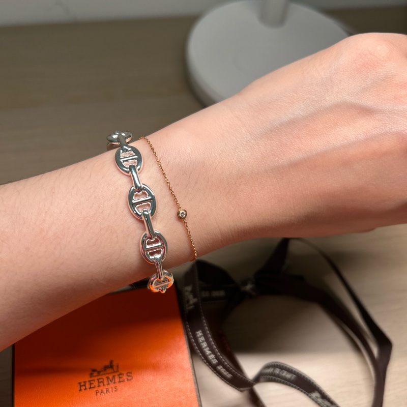 愛馬仕經典豬鼻手環 Bracelet Chaine D Ancre Enchainee MM AG-925-10