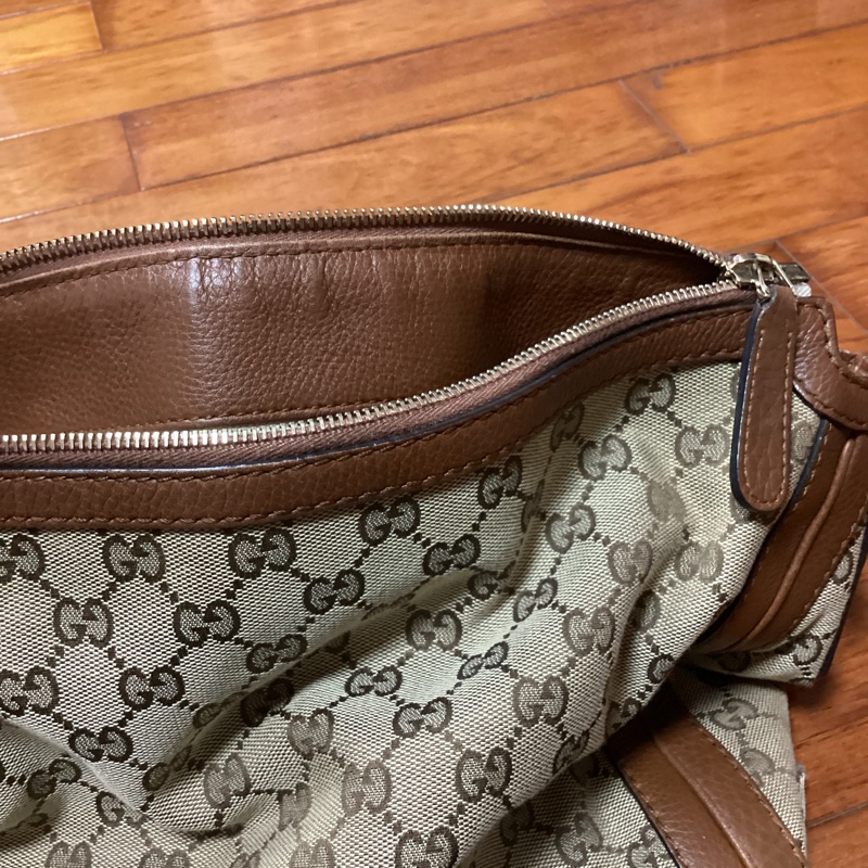 Gucci經典棕色肩背包-8
