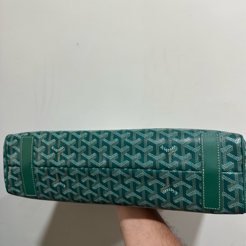 GOYARD 綠滿版PVC直式大手提包 超划算-15
