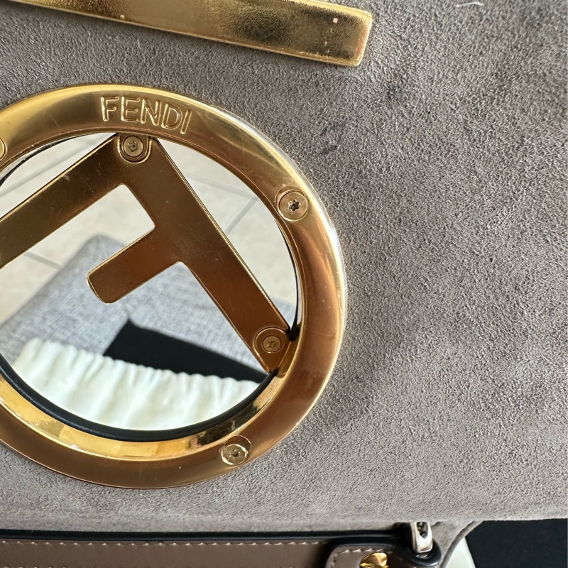 FENDI KAN IF金扣鏈帶肩背手提包-14