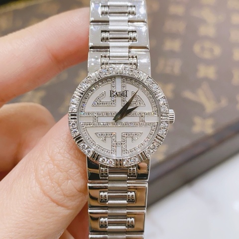 伯爵珠寶腕錶G0A29040白金原鑲鑽石石英女表