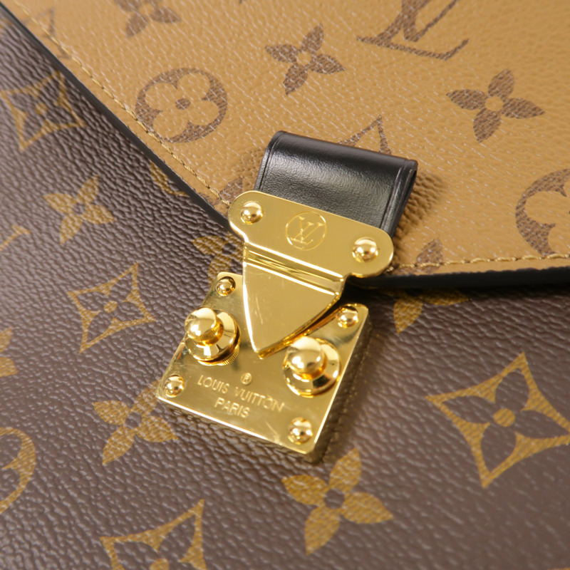 LOUIS VUITTON Monogram Reverse Pochette Metis金扣手挽肩背兩用袋-9