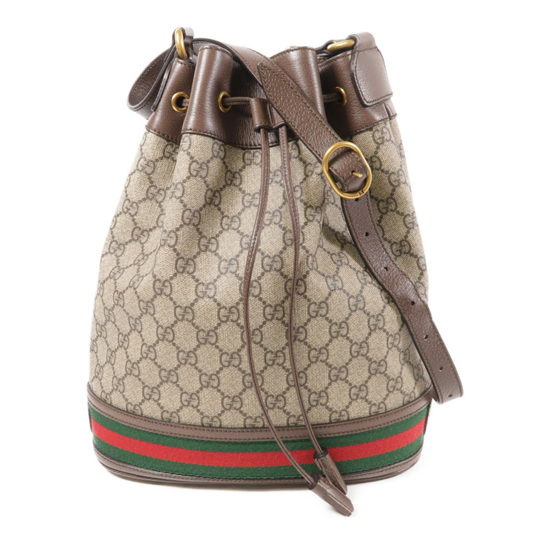 GUCCI 塗層帆布Shoulder Bag金扣肩背袋-0