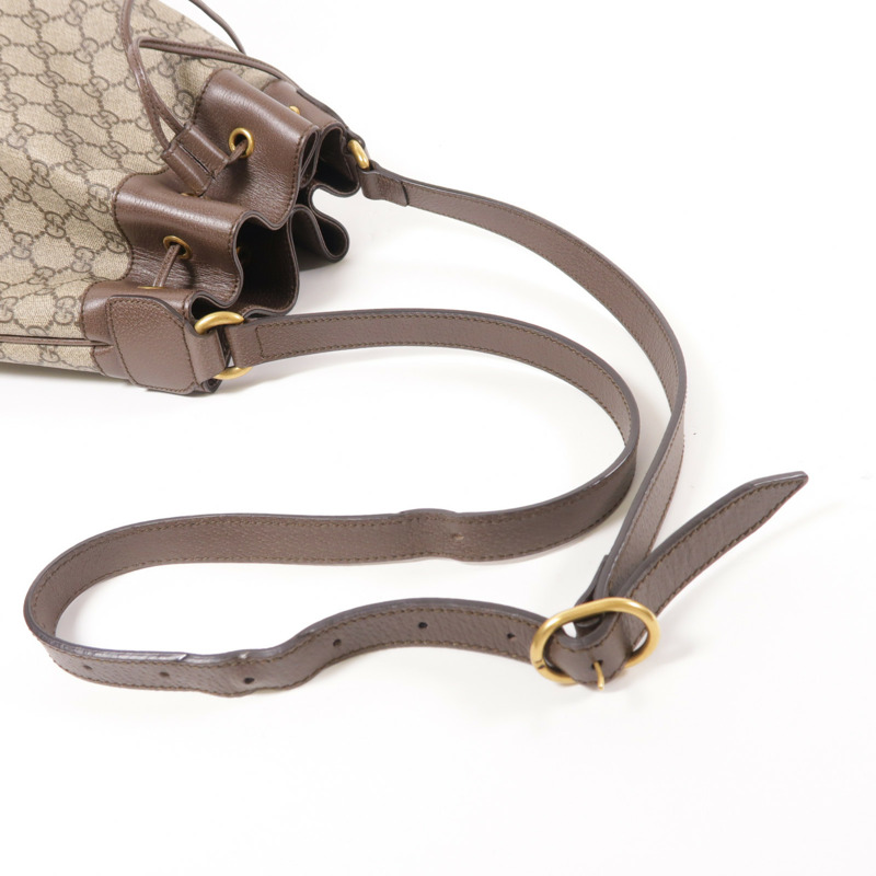 GUCCI 塗層帆布Shoulder Bag金扣肩背袋-9