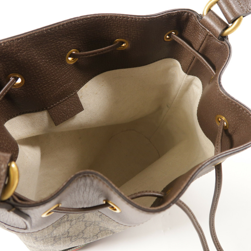 GUCCI 塗層帆布Shoulder Bag金扣肩背袋-11