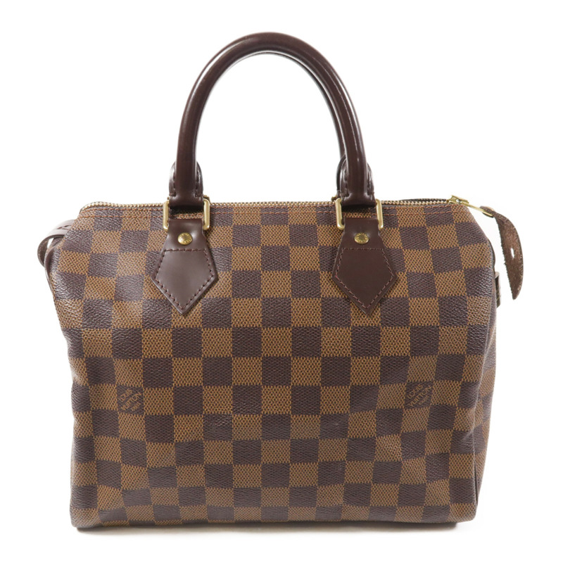 LOUIS VUITTON Damier Speedy 25金扣手挽袋-0