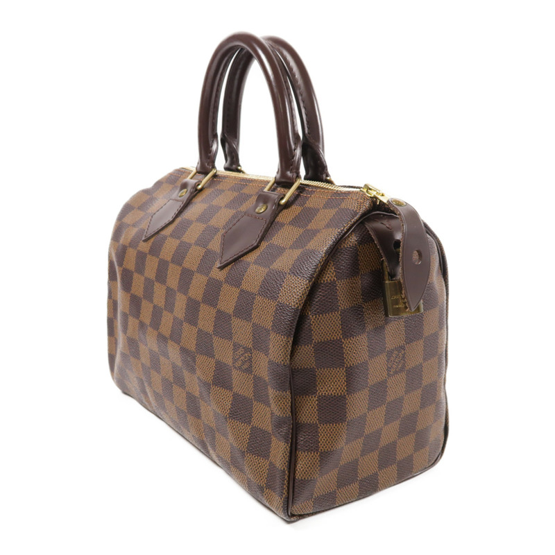 LOUIS VUITTON Damier Speedy 25金扣手挽袋-2