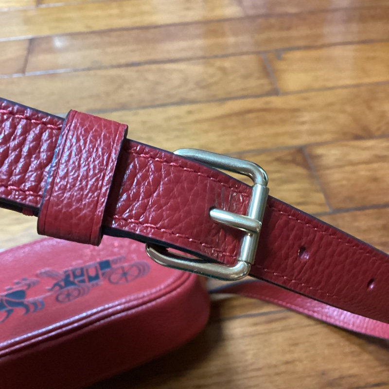 coach牛年限定紅色兩用斜背包腰包-9