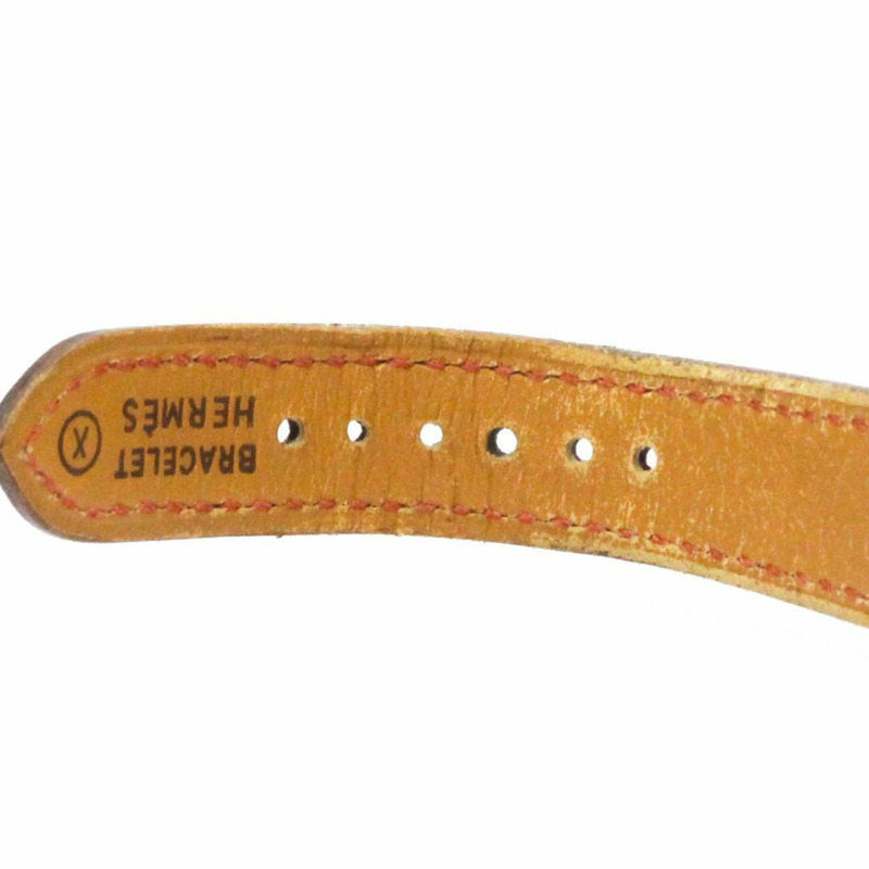 HERMES Medor 鍍金皮革石英女士手錶 BF581653-6