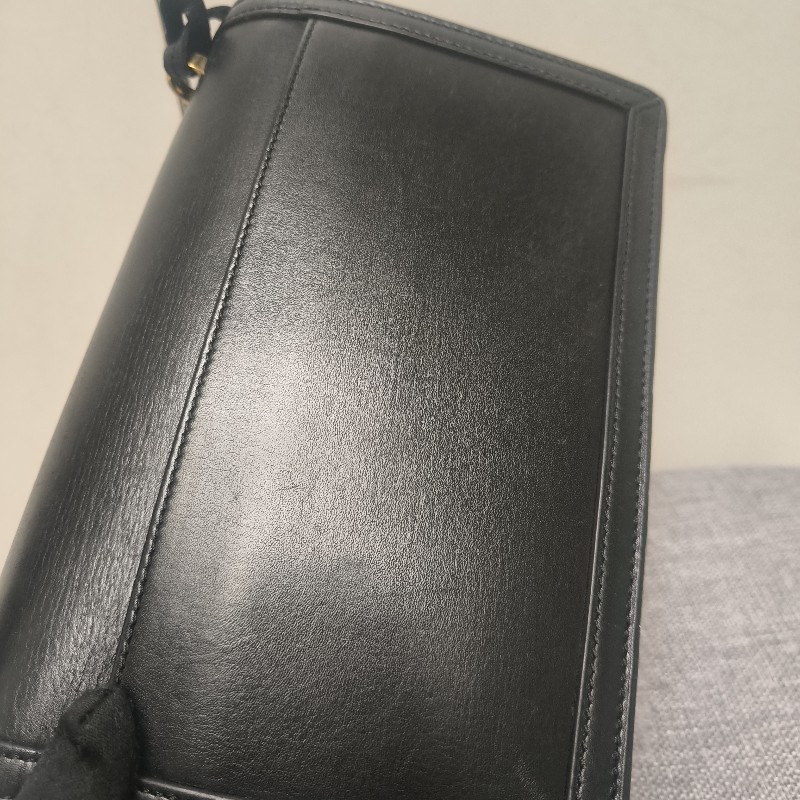 ㊣✨LOEWE✨(附防塵袋)羅威 BARCELONA 巴塞隆納 黑色 皮革 金屬 三角釦 雙背帶 側背包 斜背包/男女可用/二手包/保證正品🌳二手樹屋🌳-28