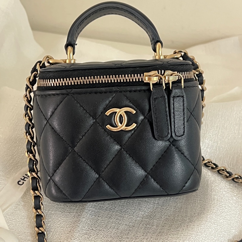 Chanel 香奈兒 小廢包 手提包 提把 handle 迷你包 小盒子-1