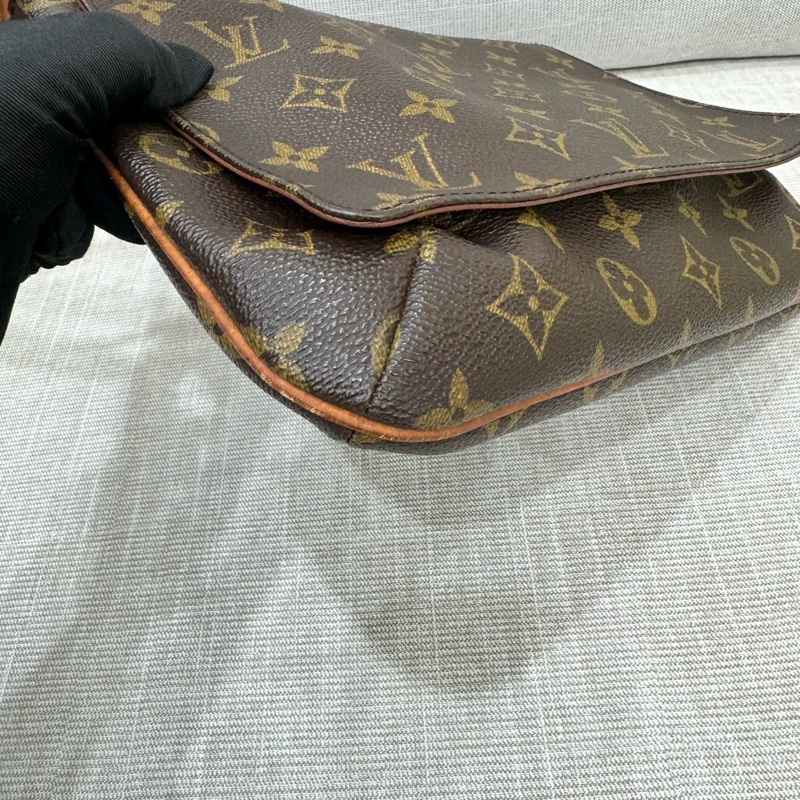 LV 老花橫版王菲包 腋下包 肩背包-12