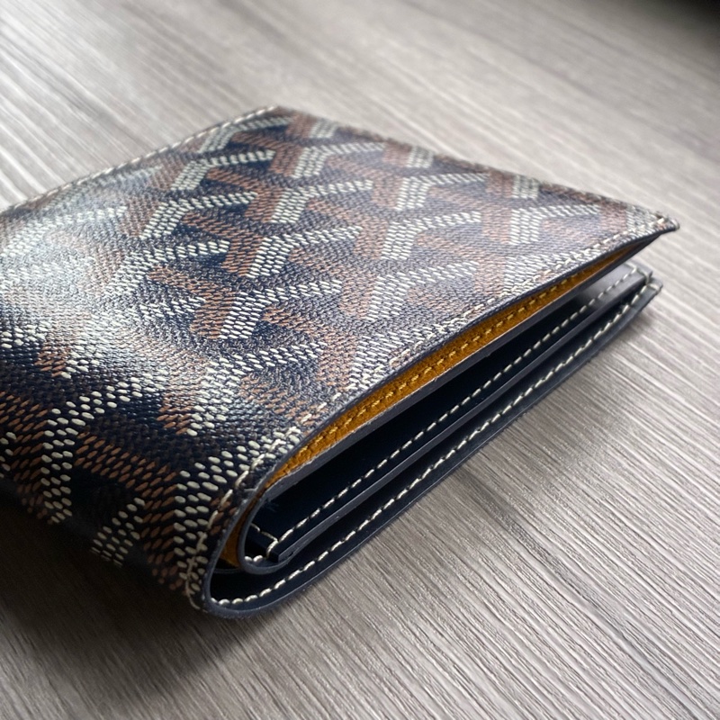 Goyard 深藍色八卡對折短夾/錢包-6