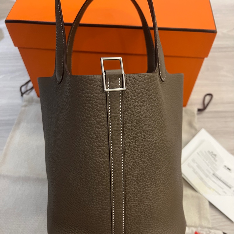 售Hermes picotin 全新大象灰菜籃子22-3
