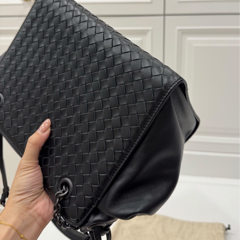 Bottega Veneta Intrecciato bv 黑色 編織 兩用式 手提包 肩背包 側背包 斜背包-17