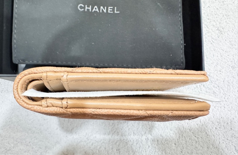 全新現貨 Chanel 23B 奶茶色短夾-4