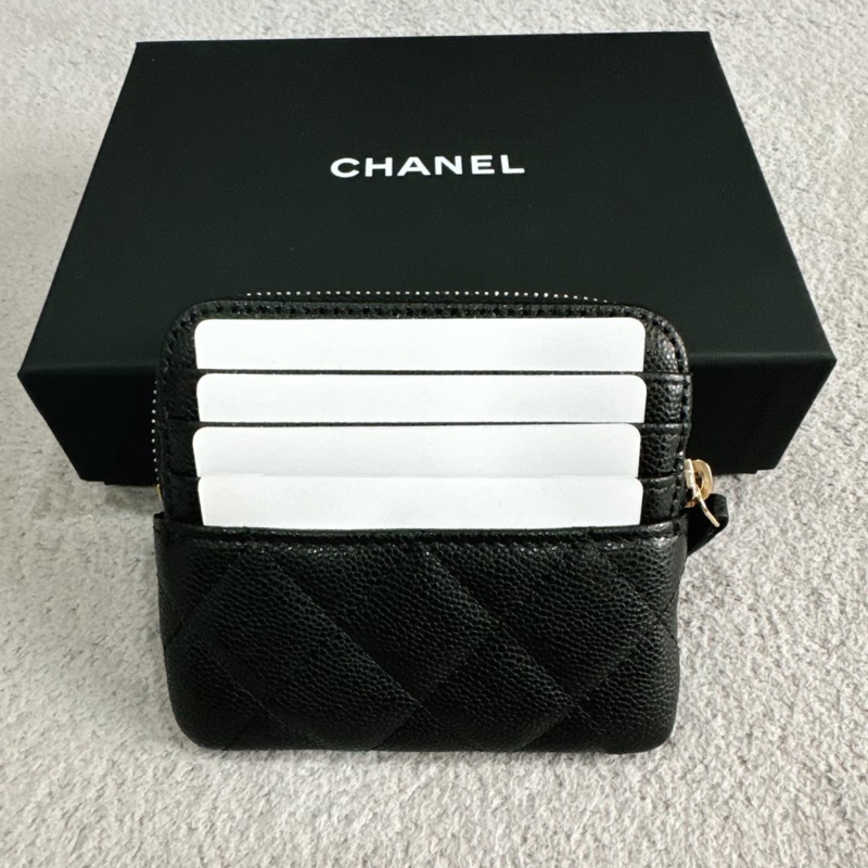 全新現貨 Chanel 黑金吐司零錢包-7