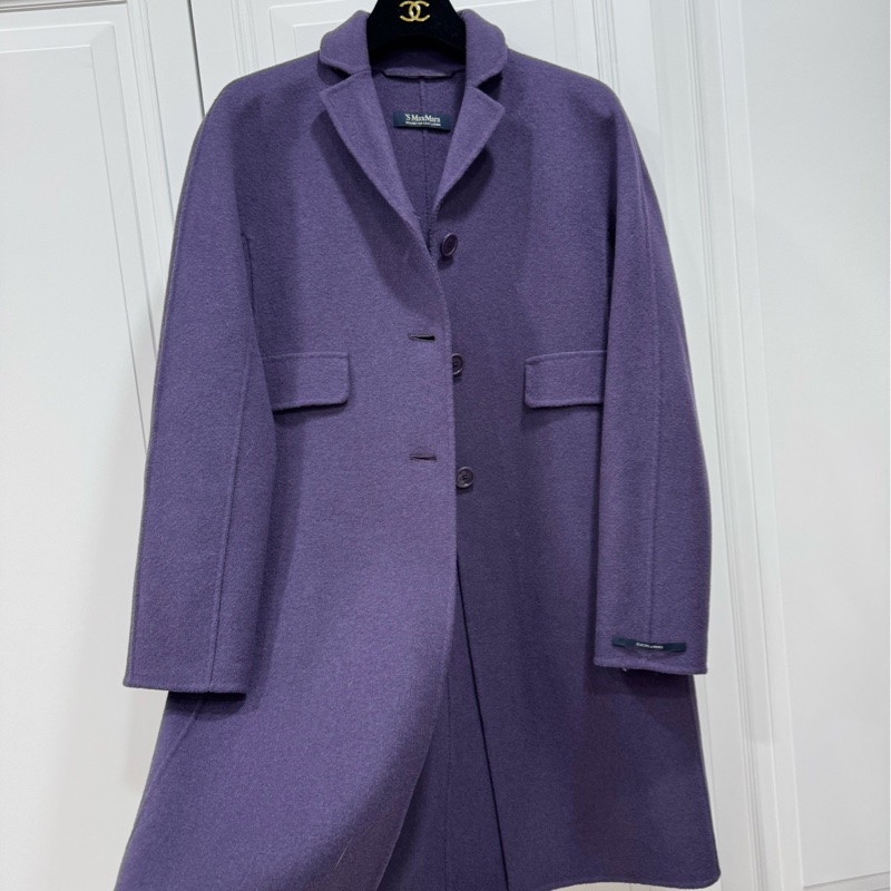 MaxMara 紫色 長版大衣 長大衣 大衣 長版外套 外套-19