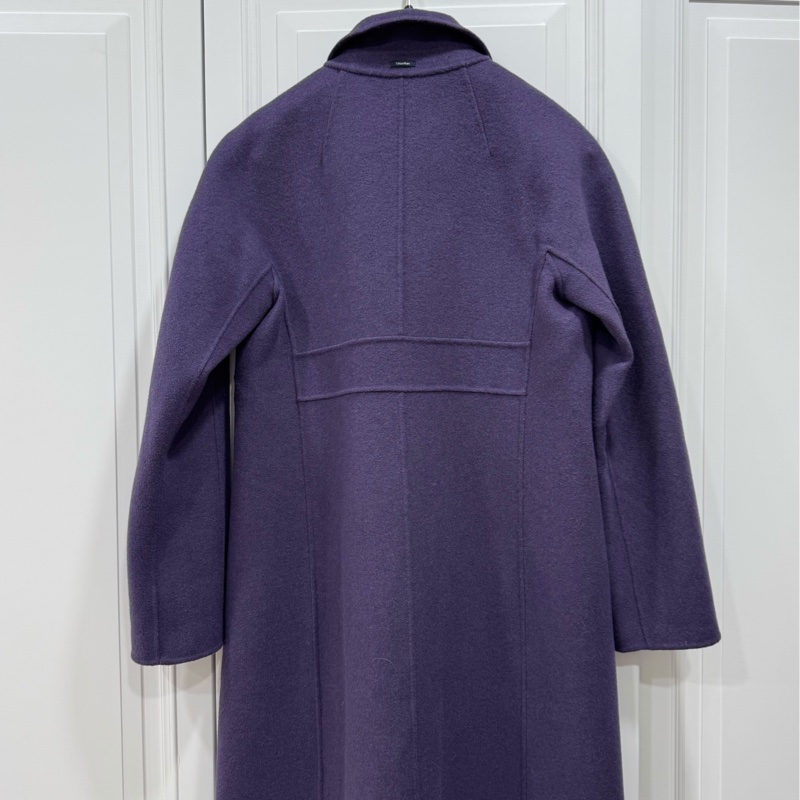 MaxMara 紫色 長版大衣 長大衣 大衣 長版外套 外套-20
