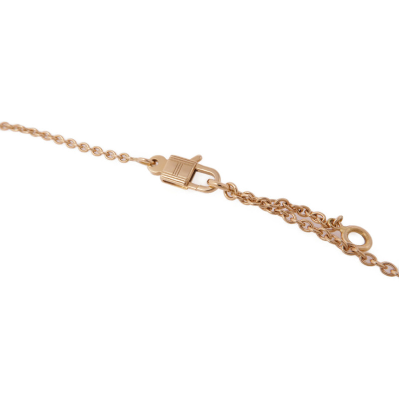 HERMES 18K玫瑰金Cadenas Pendant Diamond Necklace鑽石項鍊-3