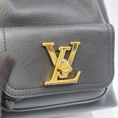 LV包包 Lockme黑牛皮金釦水桶包M57687-6