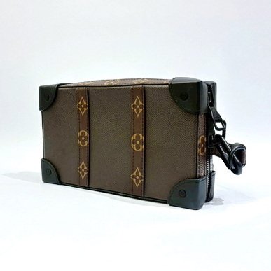 lv 卡其taiga soft trunk wallet軟殼斜背包/m30697-1