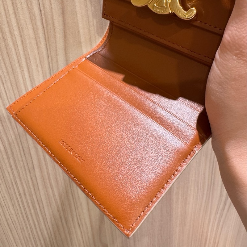 CELINE 凱旋門白老花 短夾-16