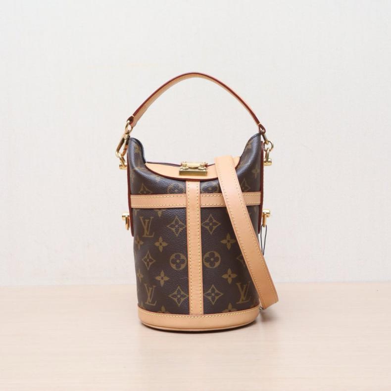 LOUIS VUITTON(路易威登) DUFFLE 薯條包 老花 PVC 金扣 晶片-0