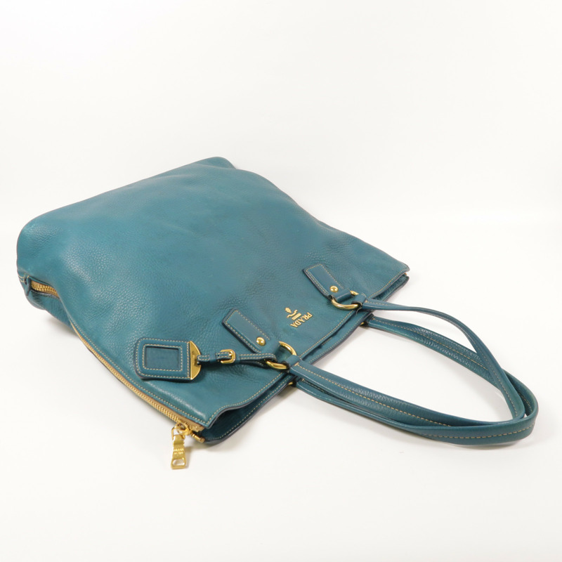 PRADA 牛皮皮革Shoulder Bag金扣肩背袋-7