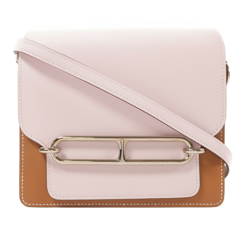 HERMES Evercolor皮革Roulis銀扣肩背袋-0
