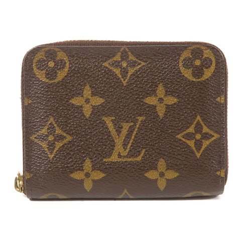 LOUIS VUITTON Monogram Zippy Coin Purse金扣零錢包棕色