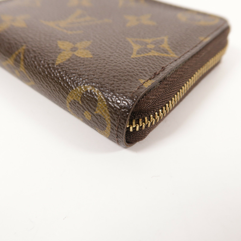 LOUIS VUITTON Monogram Zippy Coin Purse金扣零錢包棕色-8