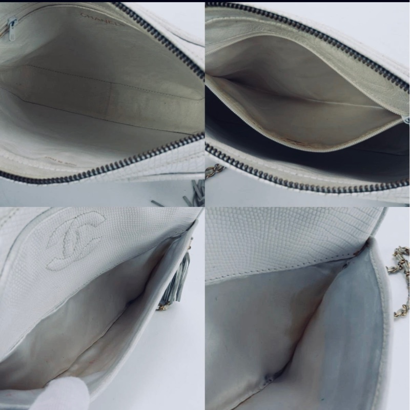 Chanel 白色流蘇相機包(Vintage Camera Bag)-12