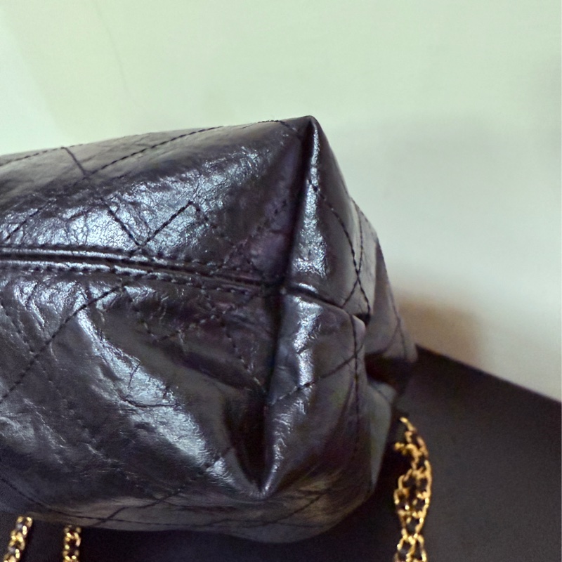 CHARLES & KEITH 細鍊抓皺流浪包 黑色 小CK-6