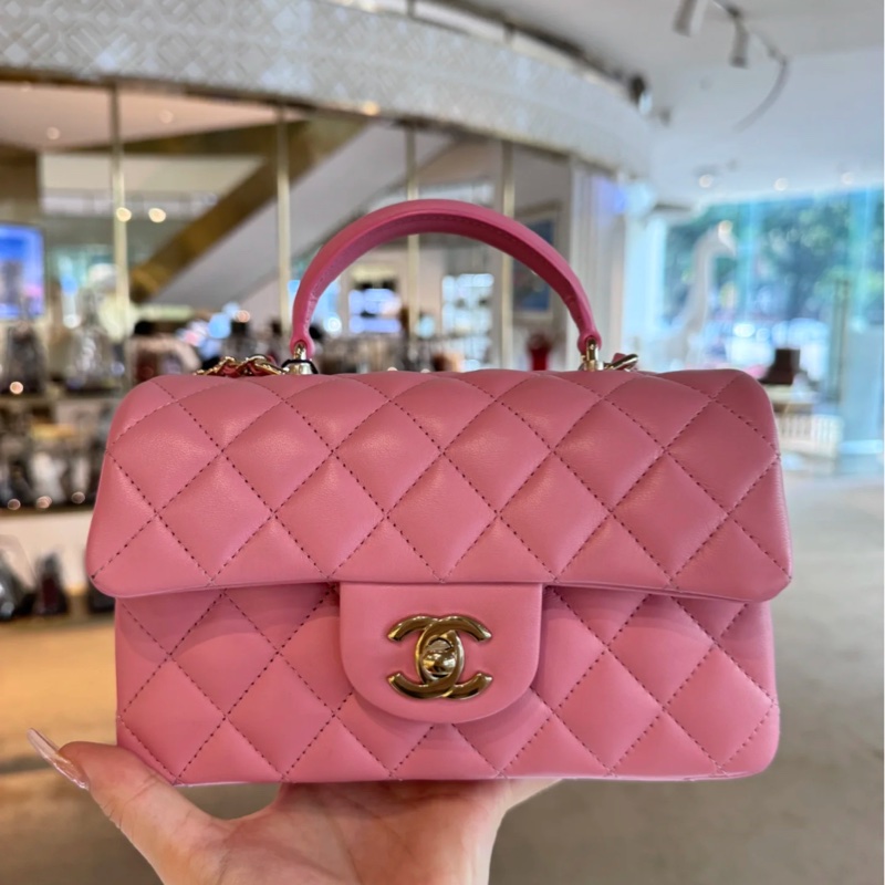 Chanel 玫瑰粉色handle minicoco 20-0