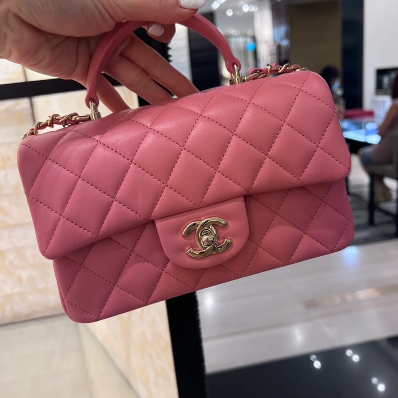 Chanel 玫瑰粉色handle minicoco 20-1