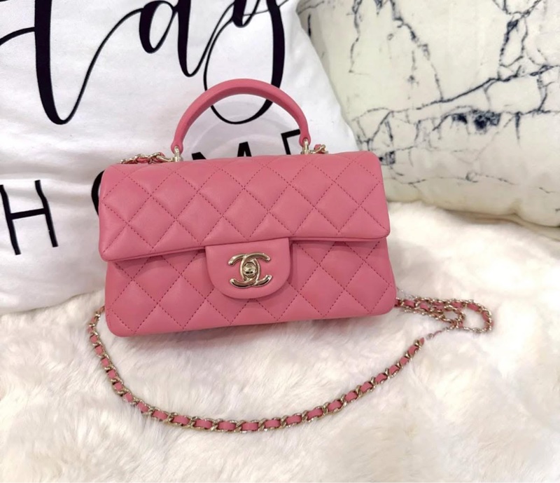 Chanel 玫瑰粉色handle minicoco 20-2