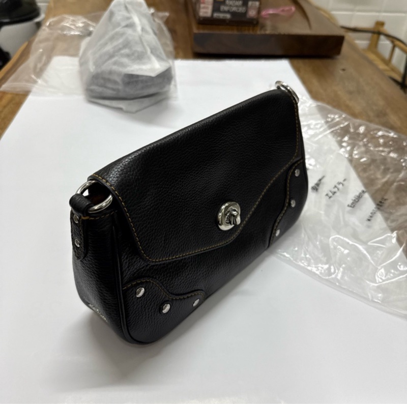 💎COACH MILLIE銀字浮雕𝕃𝕆𝔾𝕆牛皮飾鉚釘-3