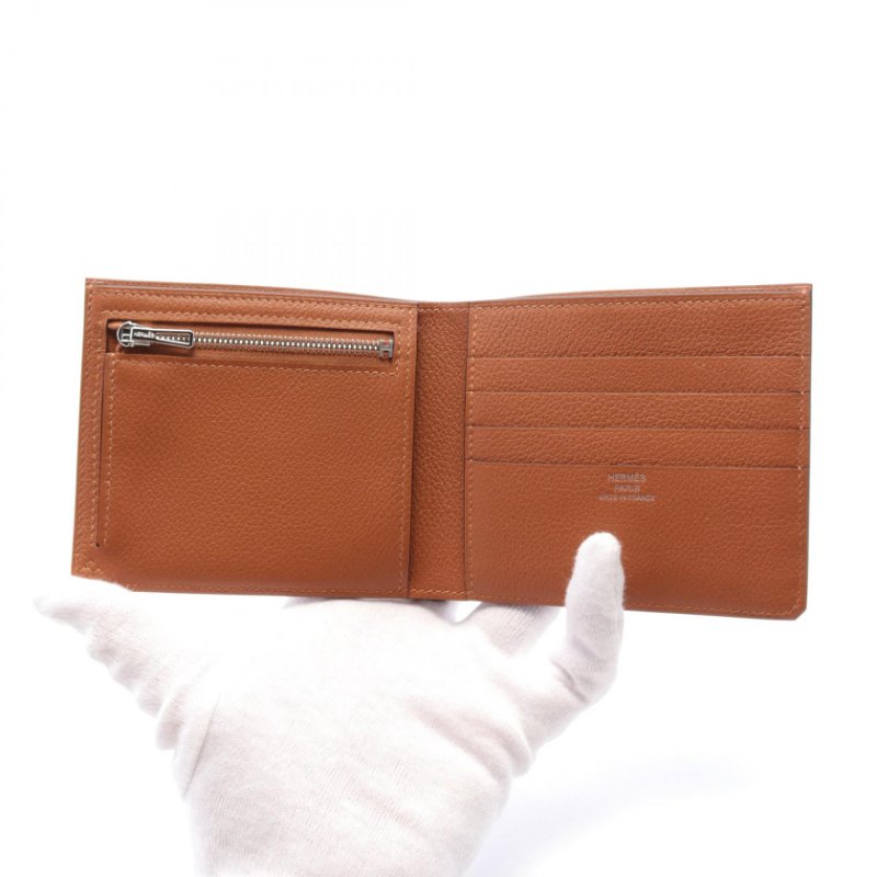 HERMES H Sellier 聚湊型雙折皮夾 B 皮夾 恆色皮革 黒色 二手 SHW-2